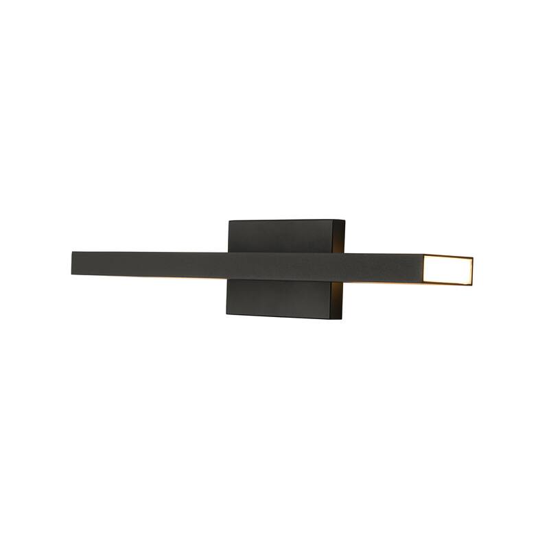 23.6" Modern Black Outdoor Wall Light - 37W 3000K Warm Light, IP54 Waterproof Linear Fixture for Patio & Porch