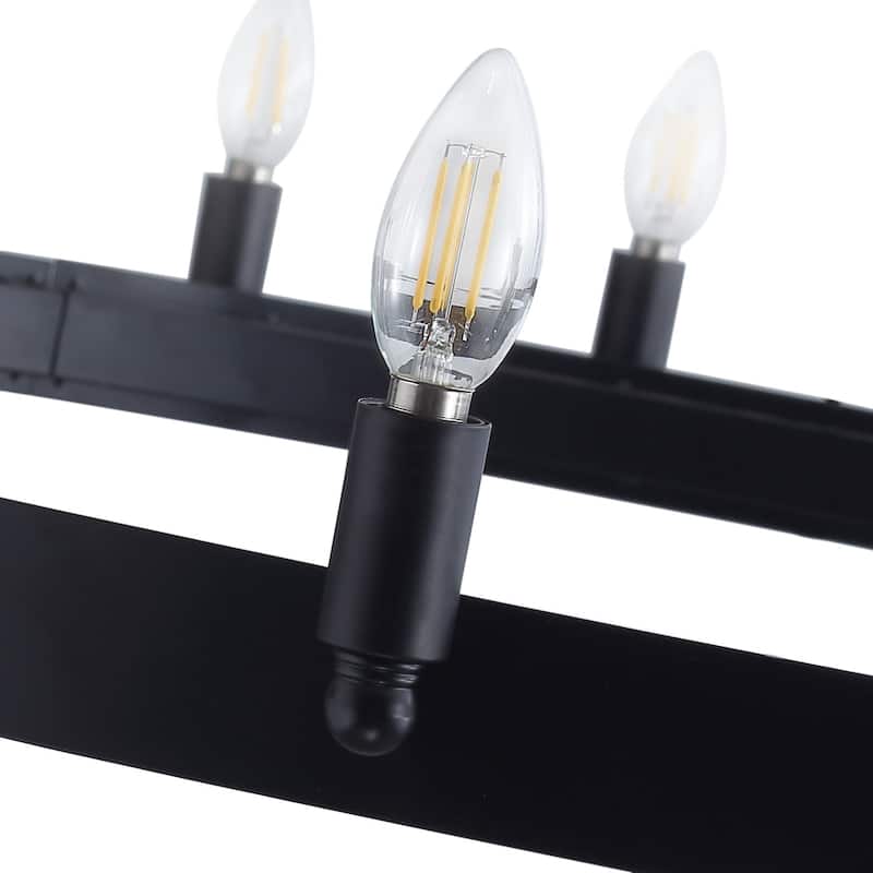 Industrial 2-Tier Candle Style Black 40-Light Wagon Wheel Chandelier