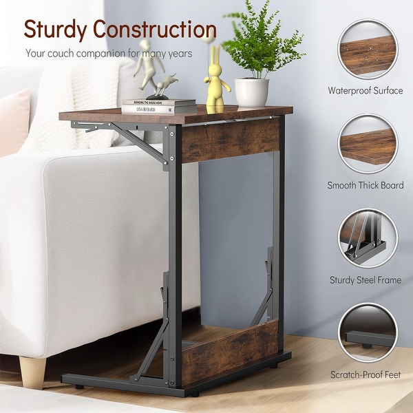 24 Folding C Shaped End Table Small Sofa Side Laptop Desk On Sale Bed Bath Beyond 40131165