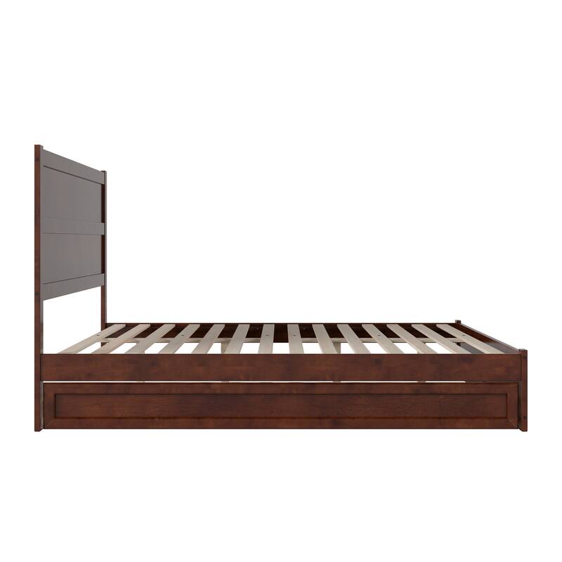 Aveline Wood Platform Bed with Matching Footboard & Trundle