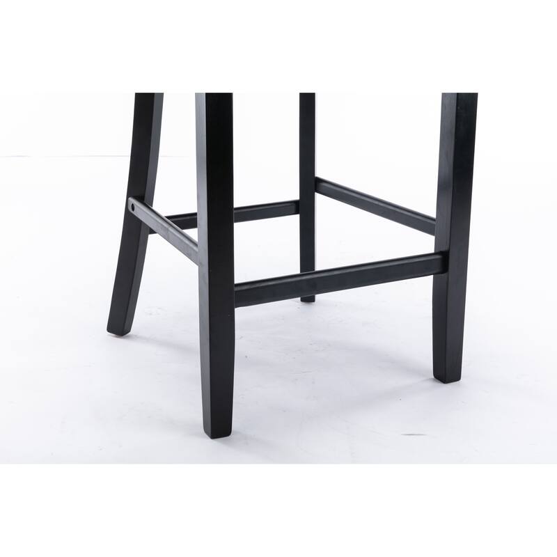 Barstools Set of 2, Tufted Upholstered Counter Height Stools Dining Chairs