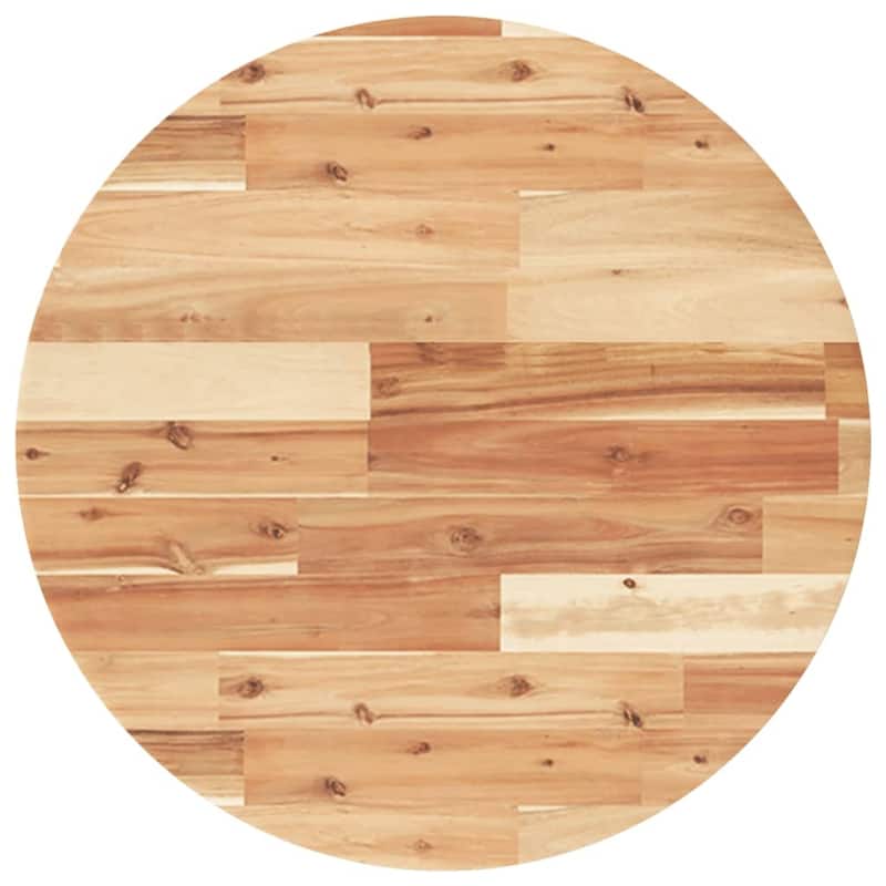 vidaXL Table Top Natural wood Solid acacia wood 24 in diameter Durable - 24 x 24 x 0.8 in