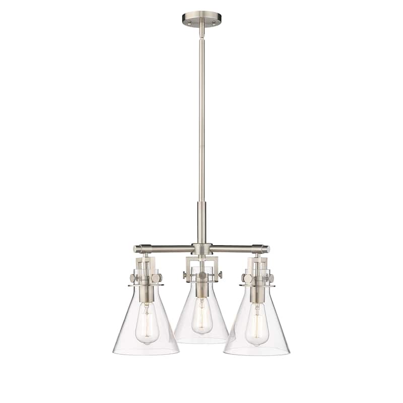 Innovations Lighting Newton Cone - 3 Light 7" Stem Hung Pendant