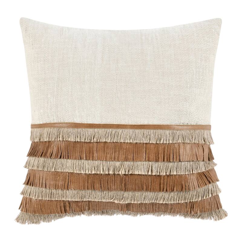 Villa by Classic Home Casa 20" Chestnut Cotton Throw Pillow