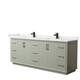 Option Light Green, Black Trim, White Cultured Marble Top