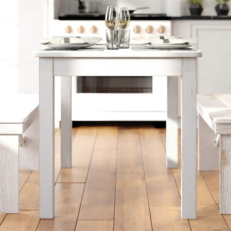 Rectangular Antique Rustic Solid Pine Farm Dining Table