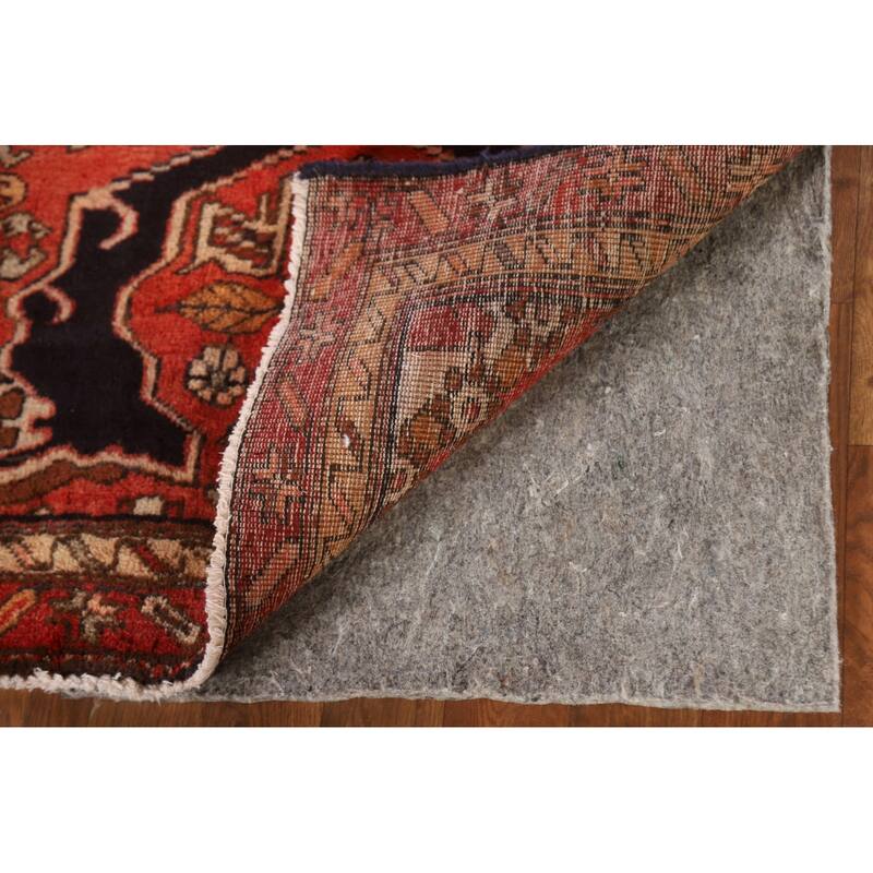 Tribal Ardebil Persian Vintage Runner Rug Handmade Wool Carpet - 4'5"x 11'2"