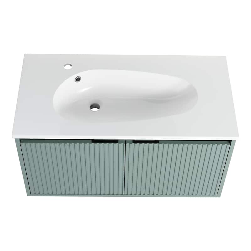 Topcraft Wall-Mounted Bathroom Vanity With Sink - 36"