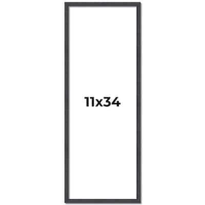 11x34 Frame Brown Solid Wood Picture Frame - Complete Modern Photo