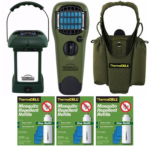 ThermaCELL Mosquito Repellent Outdoor Lantern w/ Appliance & Accessories - Green