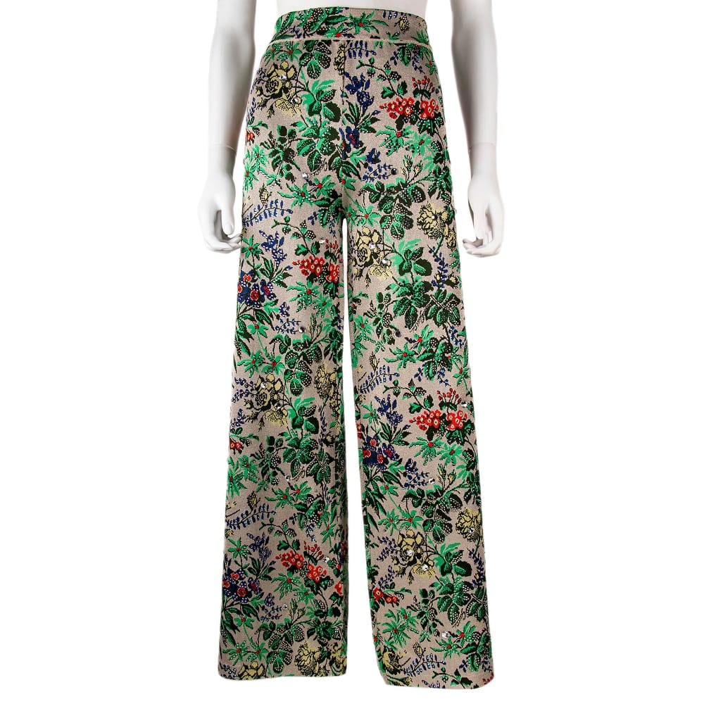 Gucci Floral Print Beaded Pants