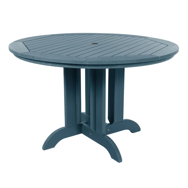 Highwood Commercial Grade 48" Round Dining Height Table - Nantucket Blue