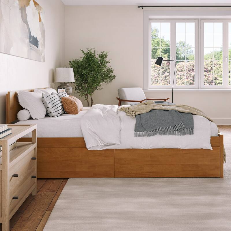 Orlando Platform Bed with Footboard and Storage Drawers