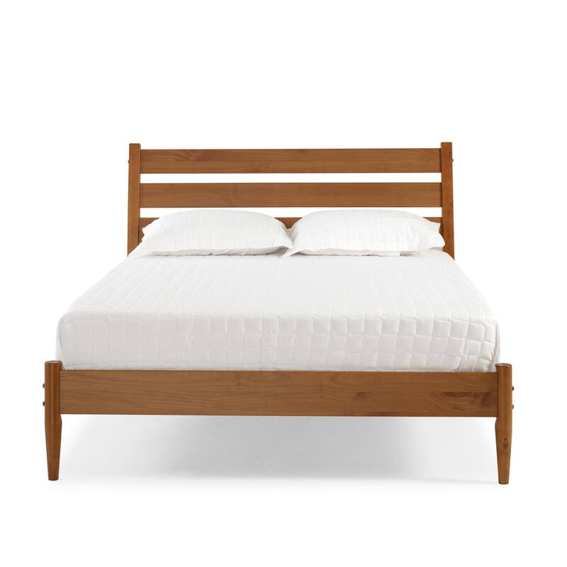 Mid-Century Modern Platform Bed - Queen Size