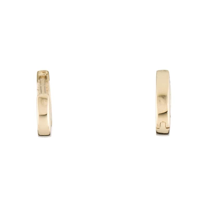 Joelle Collection Diamond Huggie Earring - 14K Gold Earrings U-Shaped Hoops With Certified Diamonds