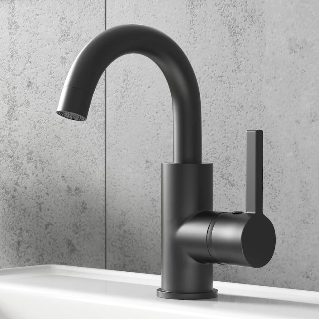 Modern Single Handle Swivel Spout Sink Faucet for Bathroom