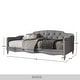 preview thumbnail 11 of 22, CraftPorch Modern Linen Nailhead Button Tufted Twin Daybed