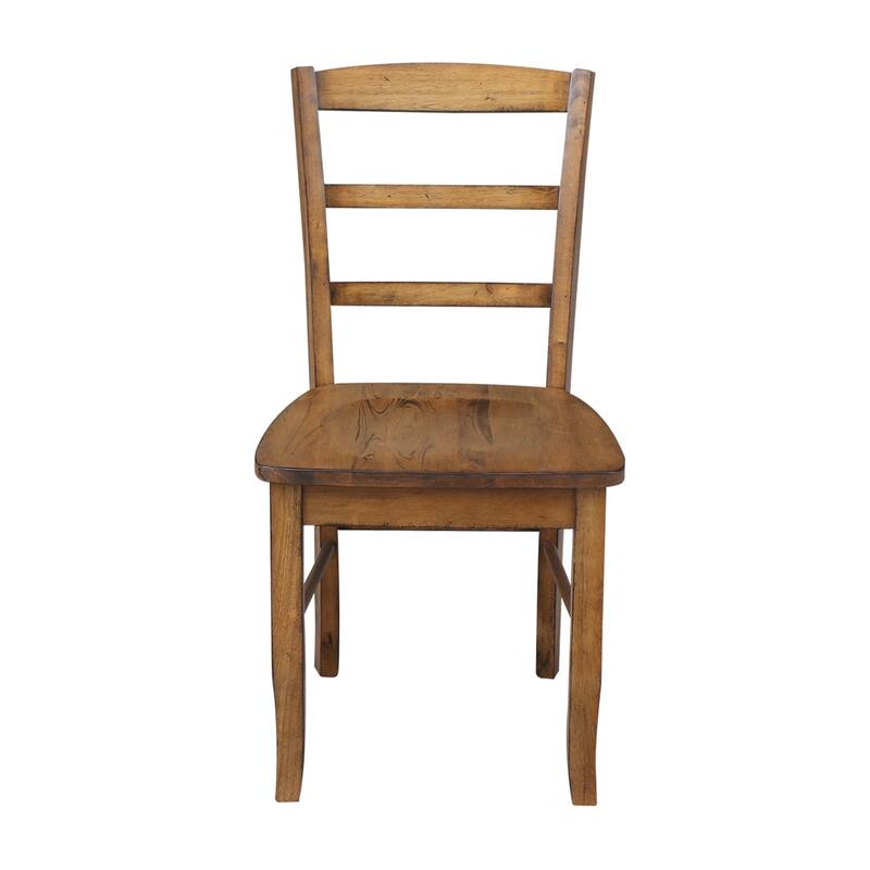 International Concepts Solid Wood Madrid Ladderback Chairs, Set of 2