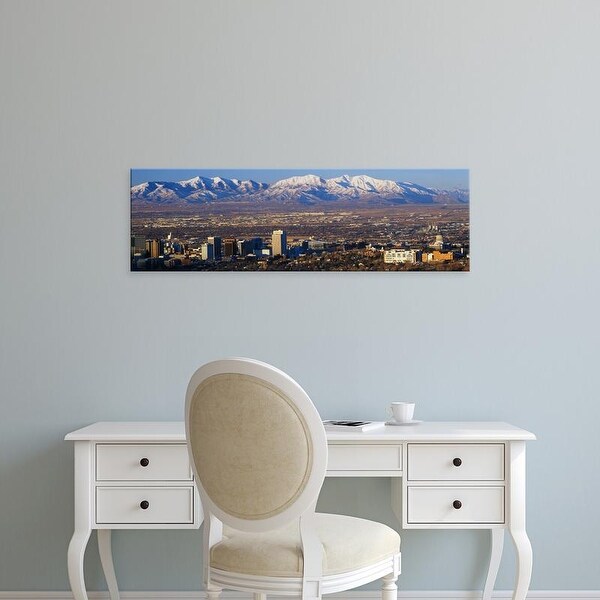 Easy Art Prints Panoramic Images's 'Salt Lake City UT' Premium Canvas Art