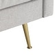 preview thumbnail 9 of 9, Cade Grey Fabric Accent Chair with Gold Metal Legs by iNSPIRE Q Modern