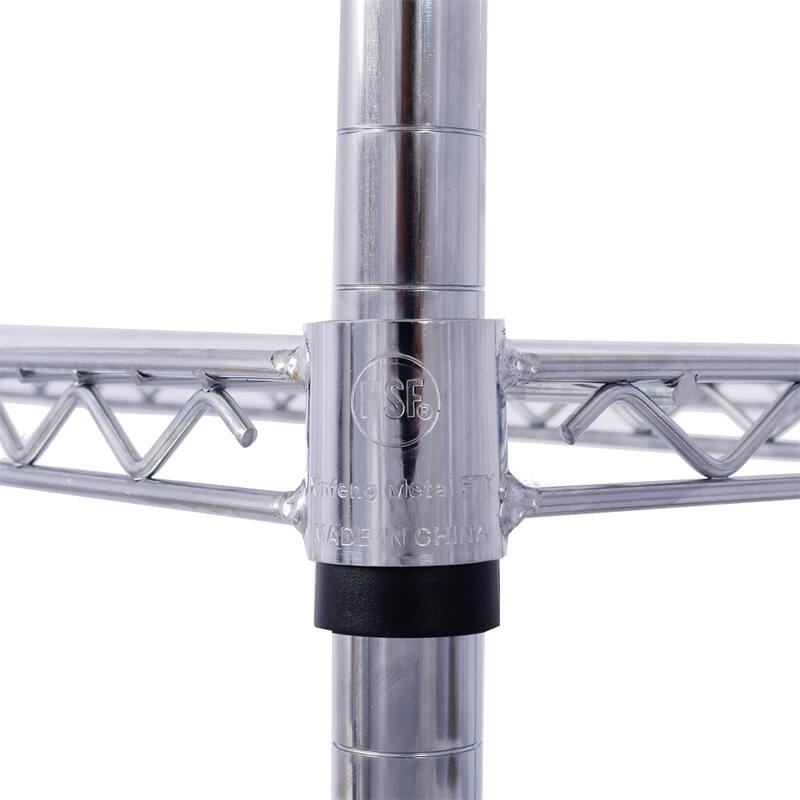 7 Tier 2450lbs Capacity Adjustable Metal Storage Rack with Wheels