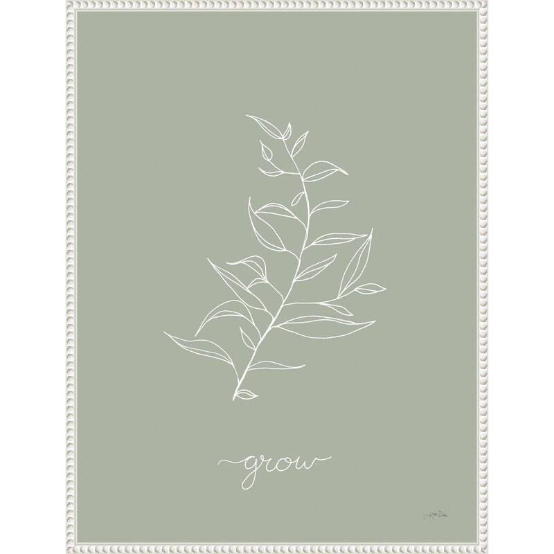 Delicate Wildflowers II by Katrina Pete Framed Canvas Wall Art Print - Sylvie Beaded White