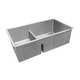 preview thumbnail 7 of 7, Ruvati 33-inch Low-Divide Undermount 40/60 Double Bowl 16 Gauge Rounded Corners Stainless Steel Kitchen Sink - 33 x 19 - 33 x 19