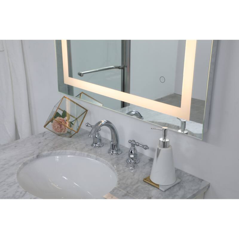 Elegant Lighting Helios 48" x 30" Rectangular Frameless Wall Mounted