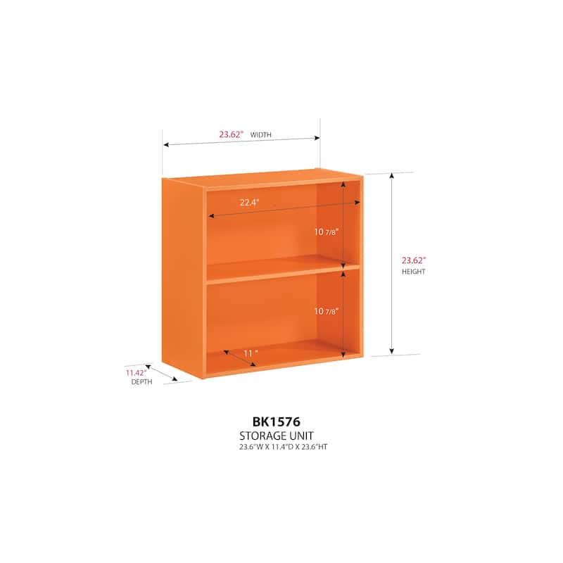 George Contemporary 2-Tier Laminated Wood Bookcase