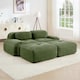 80.3-inch 2-Seat Modular Corduroy Loveseat Sofa with Adjustable ...