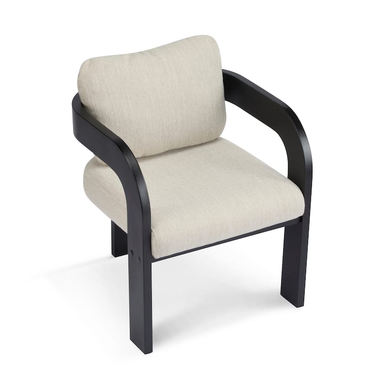 2-Pack Dining Chairs with Pillow Back, Solid Wood Frame