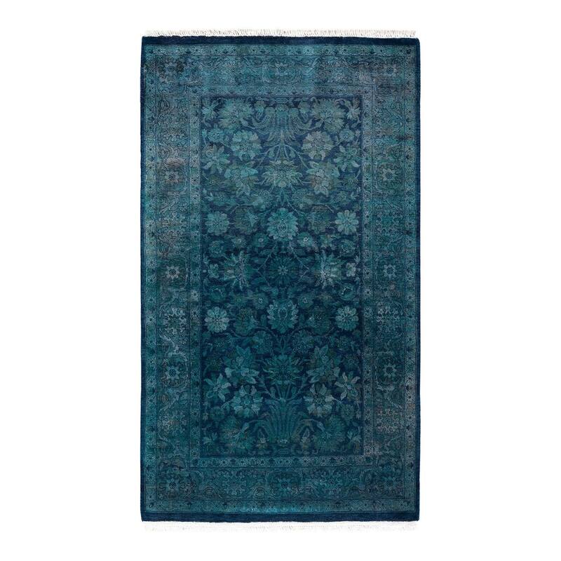 Fine Vibrance, One-of-a-Kind Hand-Knotted Area Rug - Purple, 3' 2" x 5' 2" - 3' 2" x 5' 2"