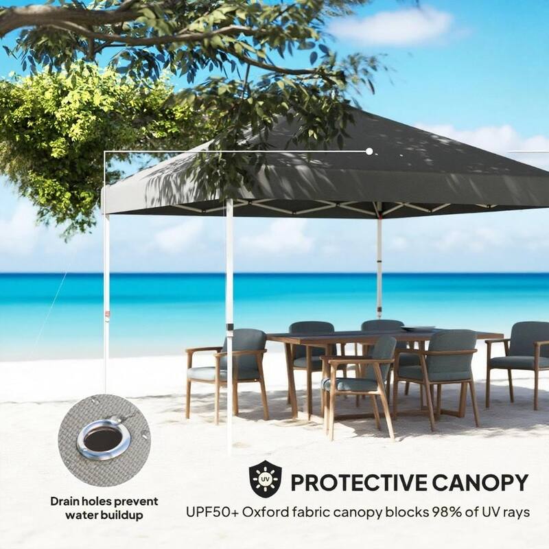 GDFStudio - 10x10 ft Pop-Up Outdoor Canopy Tent with Sidewall & Storage