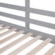 preview thumbnail 9 of 7, Grey Twin over Twin Pine Wood Bunk Bed with Lovely Windmill Design, Guardrails, and Ladder, Featuring Roof and Window