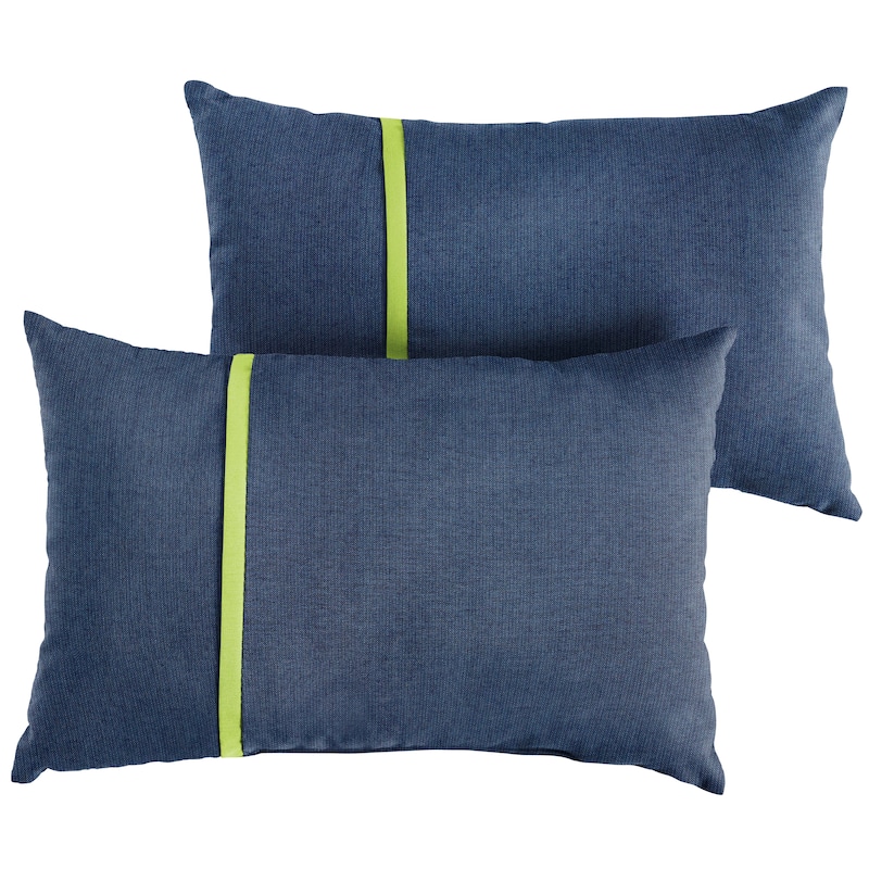Sorra Home Sunbrella Outdoor Single Petite Flange Pillow Set of 2