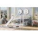 preview thumbnail 24 of 22, Full Over Full Bunk Bed with Slide, Ladder & Guardrails - Solid Wood