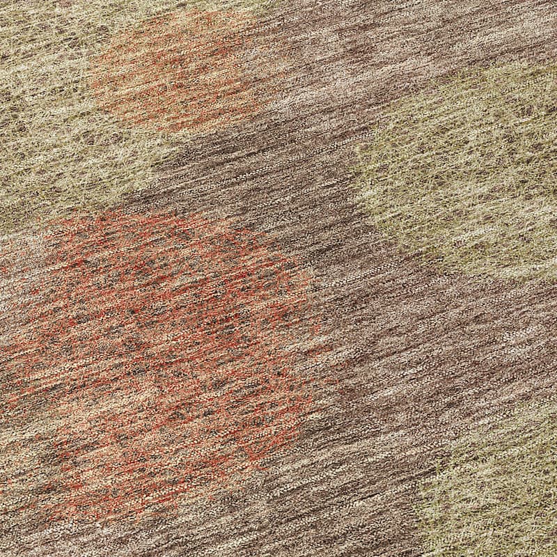 Machine Washable Indoor/ Outdoor Boho Sphere Chantille Rug