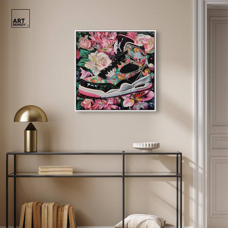 Hidden in Floral Bloom Sneaker Canvas by Art Remedy