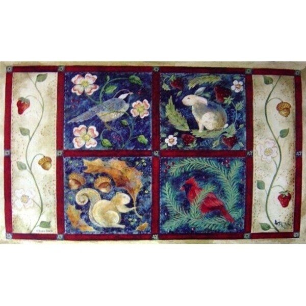 Custom Printed Rugs AWV059 Four Seasons Doormat Rug - 18 x 30 in.