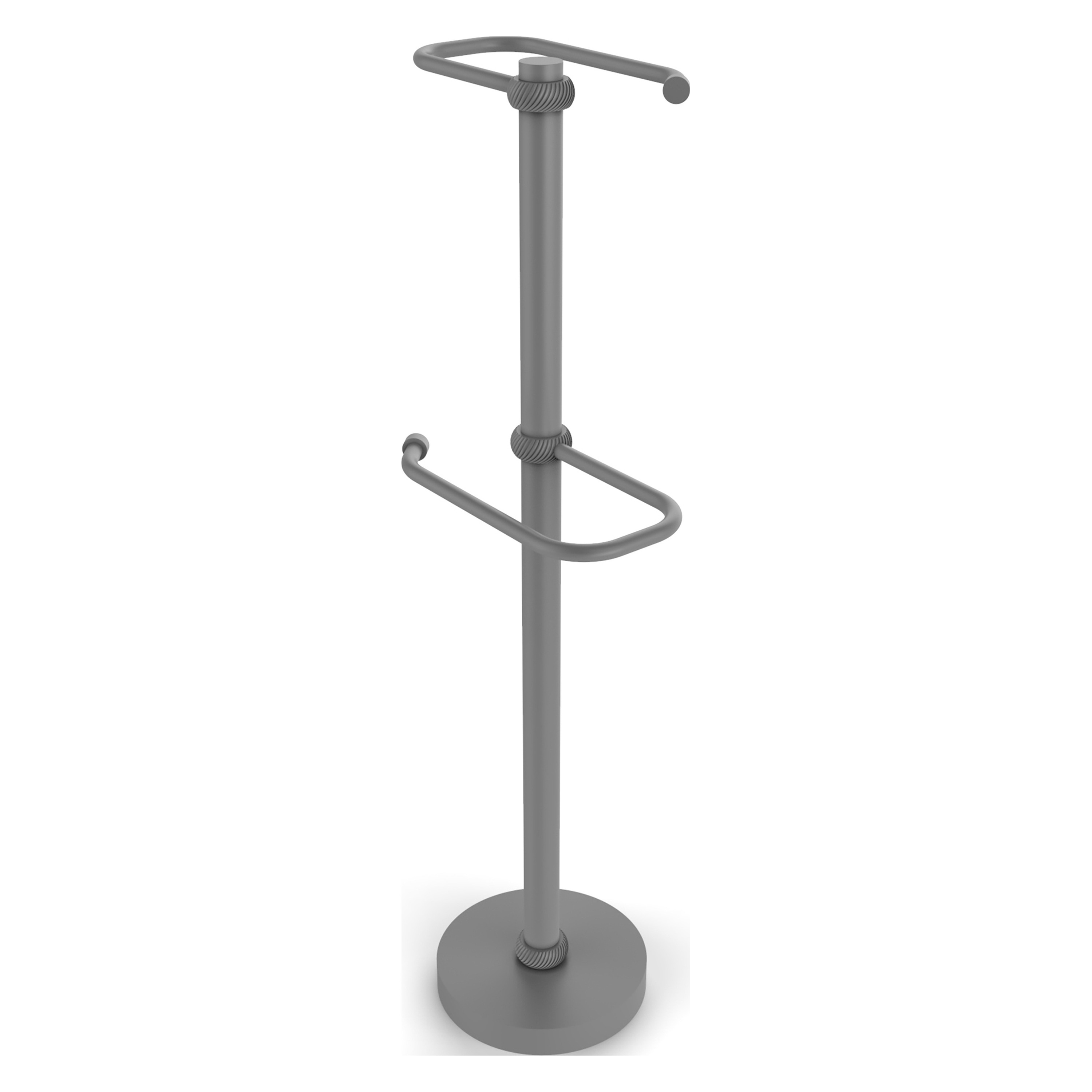 Allied Brass Free Standing Two Roll Toilet Tissue Stand