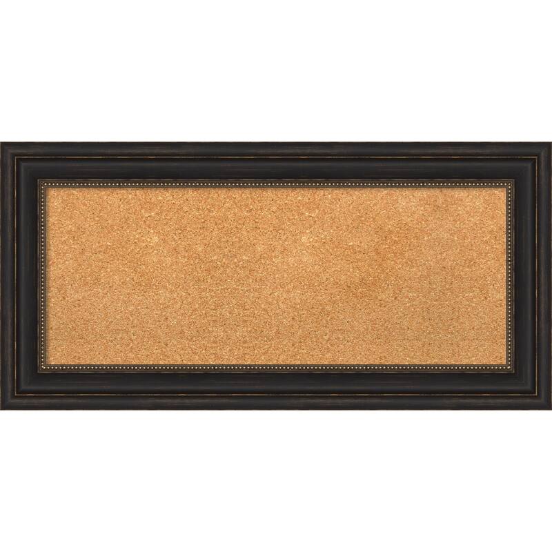 Accent Bronze Framed Cork Bulletin Memo Board - 35-Inch x 17-Inch