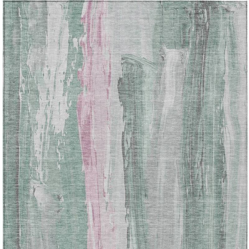 HomeRoots Abstract Transitional Rectangle Outdoor Rug