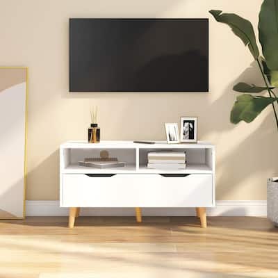vidaXL TV Stand TV Console Sideboard TV Unit Home Media Unit Engineered Wood - 35.4" x 15.7" x 19.1"