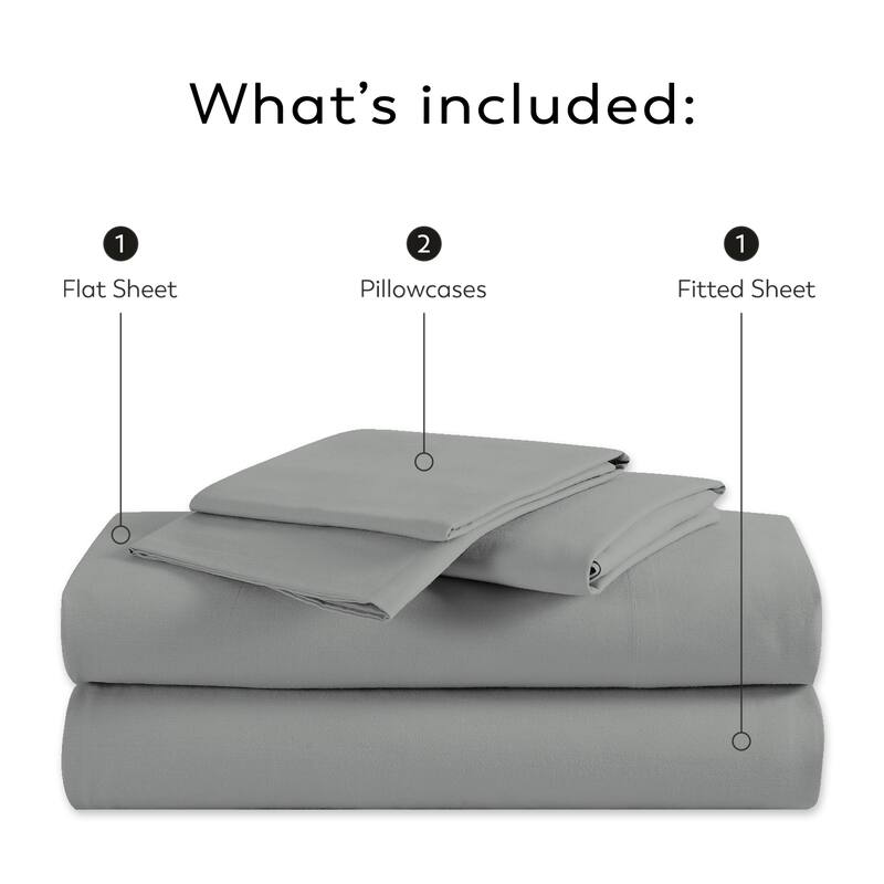 Purity Home 300-Thread Count Ultra-Soft & Silky Cotton Rayon Sheet Set