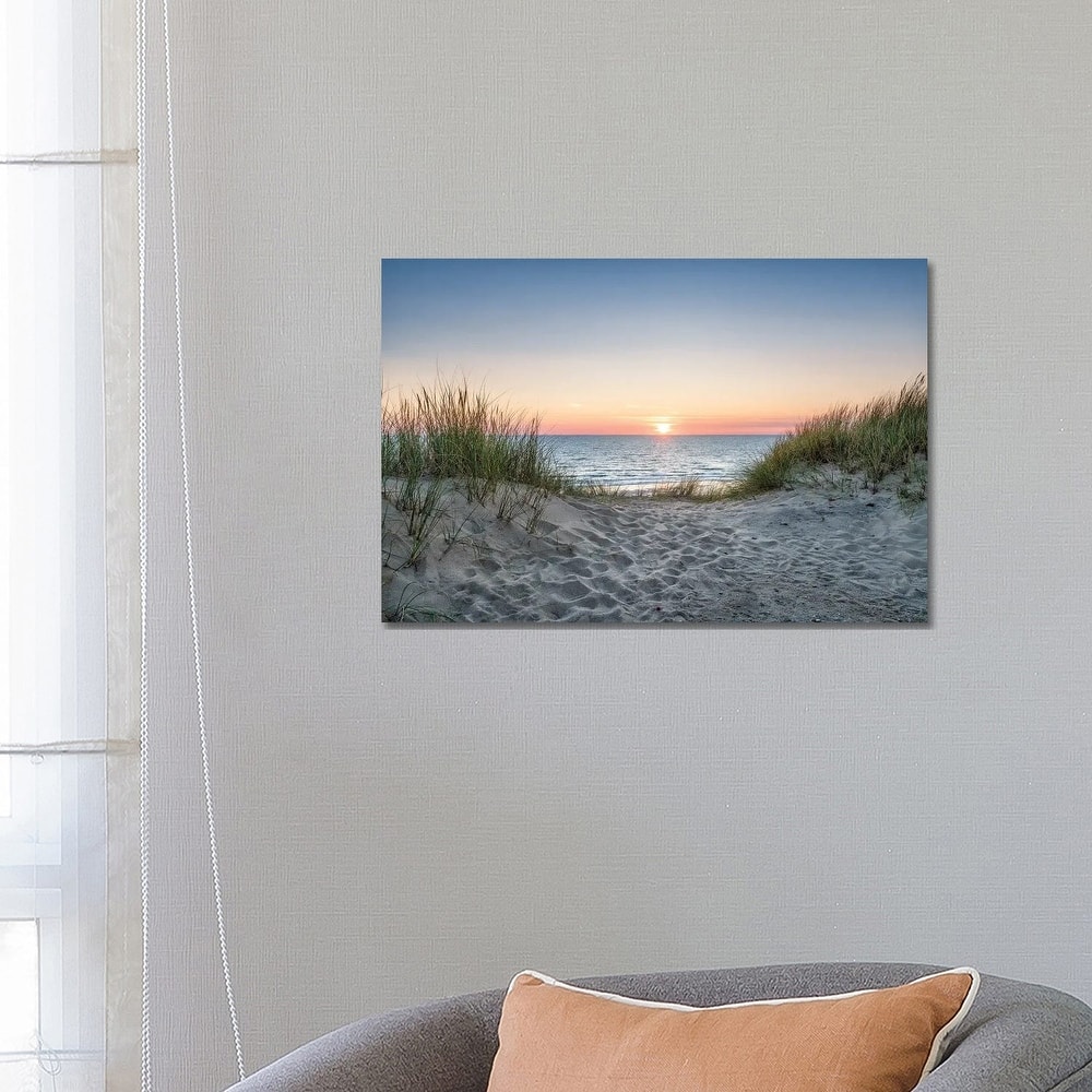 iCanvas "Dune beach at sunset" by Jan Becke Canvas Print