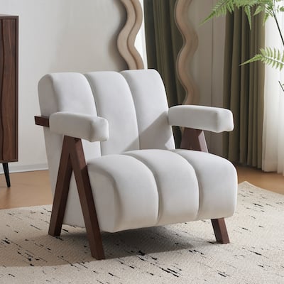 Delani Mid Century Upholstered Accent Chair by Christopher Knight Home