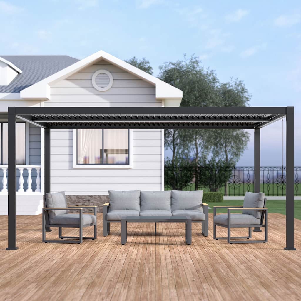 Aluminum Outdoor Pergola with Independent Louvered