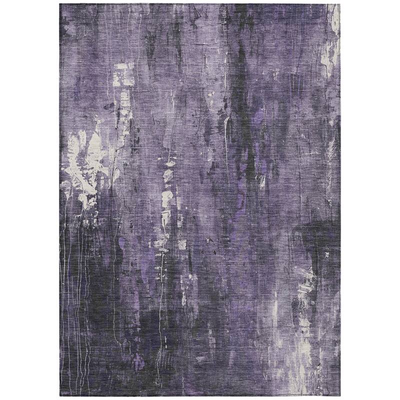 HomeRoots Abstract Transitional Rectangle Outdoor Rug