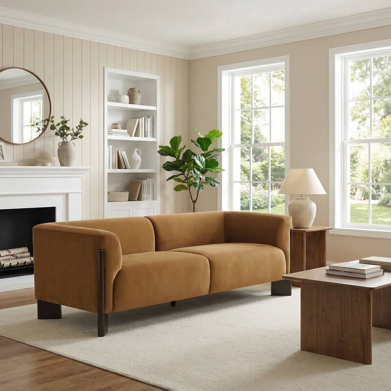 81" Modern Deep Seat Tuxedo Arms Sofa for Living Room