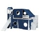 preview thumbnail 22 of 34, Full Loft Bed with Castle Tent & Tower and Solid Wood Frame, 400lb Capacity, Playhouse Design